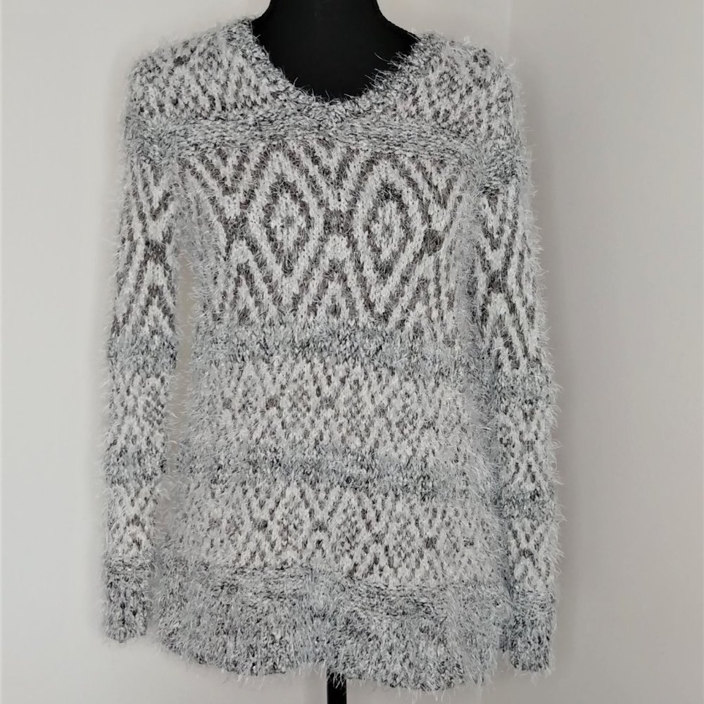 Fuzzy Knit Aztec Design Sweater